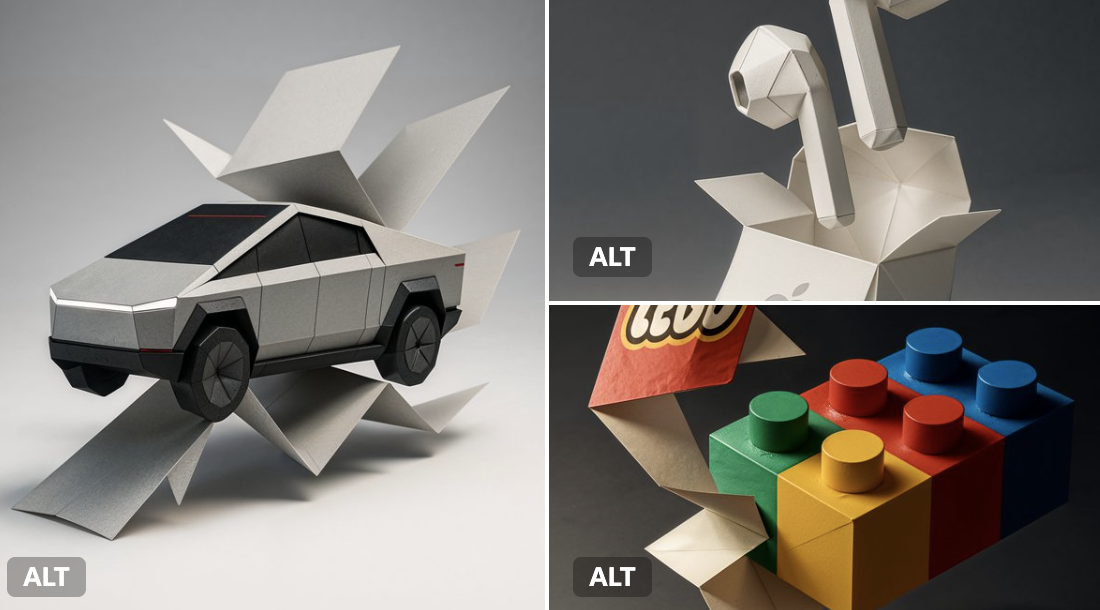 很棒的 GPT4o/GPT-4o 圖像提示-品牌折疊紙