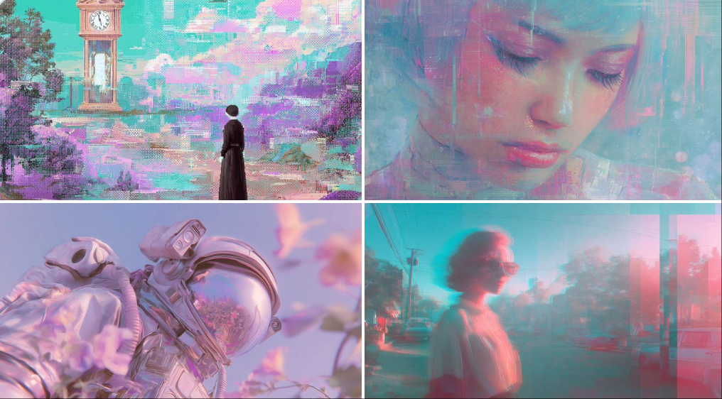 Awesome GPT4o/GPT-4o Image Prompts-夢幻般的蒸汽波失真