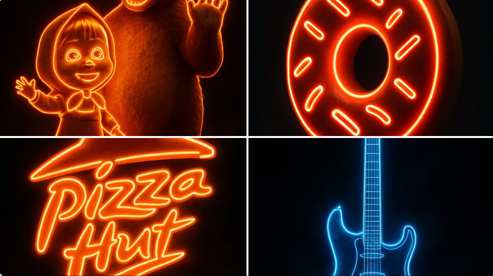 Awesome GPT4o/GPT-4o Image Prompts-霓虹效果海報