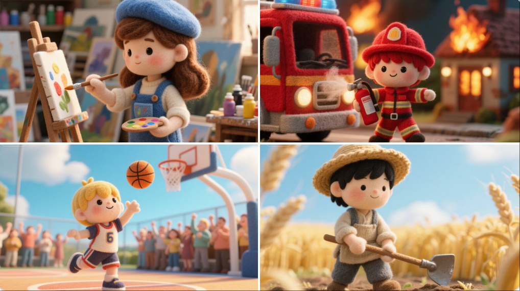 Awesome GPT4o/GPT-4o Image Prompts-微型毛氈羊毛人物